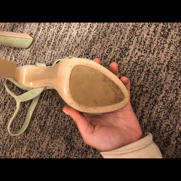 Miu Miu teal green heels. ADORABLE great CONDITION - Picture 5 of 6